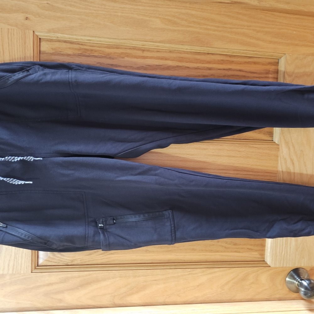 Black Scrub Jogger Pants with Drawstring